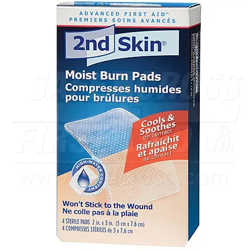 Tampons anti-brûlures humides, moyen, 5,1 x 7,6 cm, 4/bte