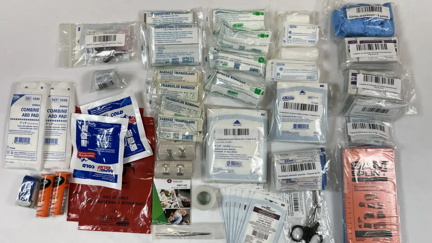 RÉGLEMENTÉE CNESST-CSA - Trousse de premiers soins TYPE 3 - 26 à 50 travailleurs, risques élevés