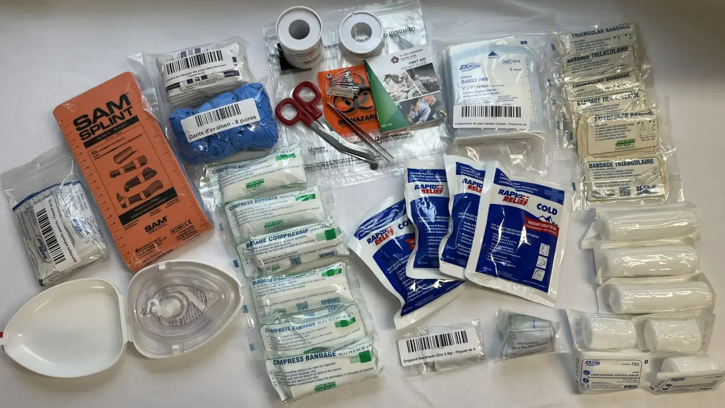 RÉGLEMENTÉE CNESST-CSA - Trousse de premiers soins TYPE 3 - 51 à 100 travailleurs, risques élevés