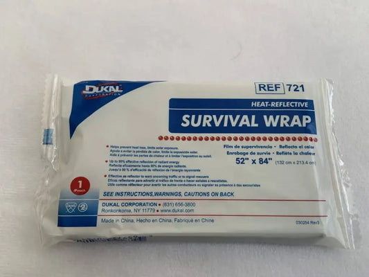 Couverture de secours, 132 cm × 213 cm (52 po x 84 po)