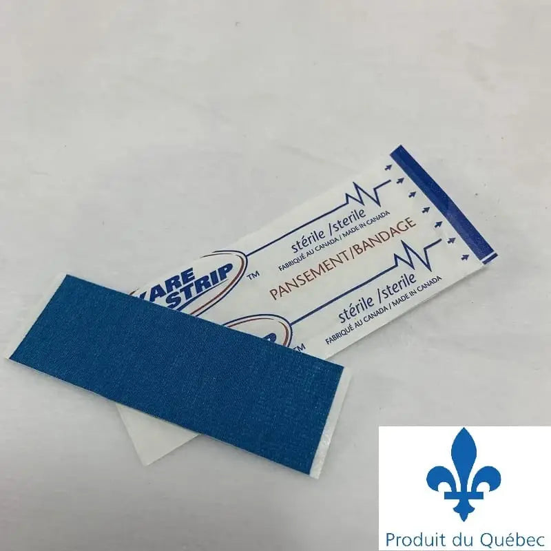 Bandages adhésifs BLEUS détectables 7/8"x3" en tissus - bte  100