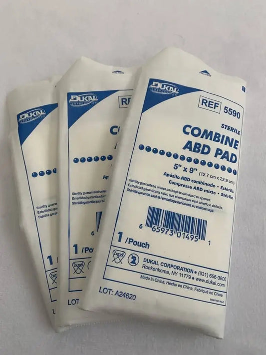 Compresses abdominales, stériles 5 po × 9 po