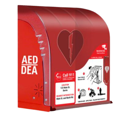 Cabinet extérieur rouge chauffé et ventillé AIVIA 200